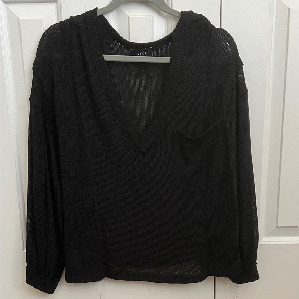 Vici Black Sheer top